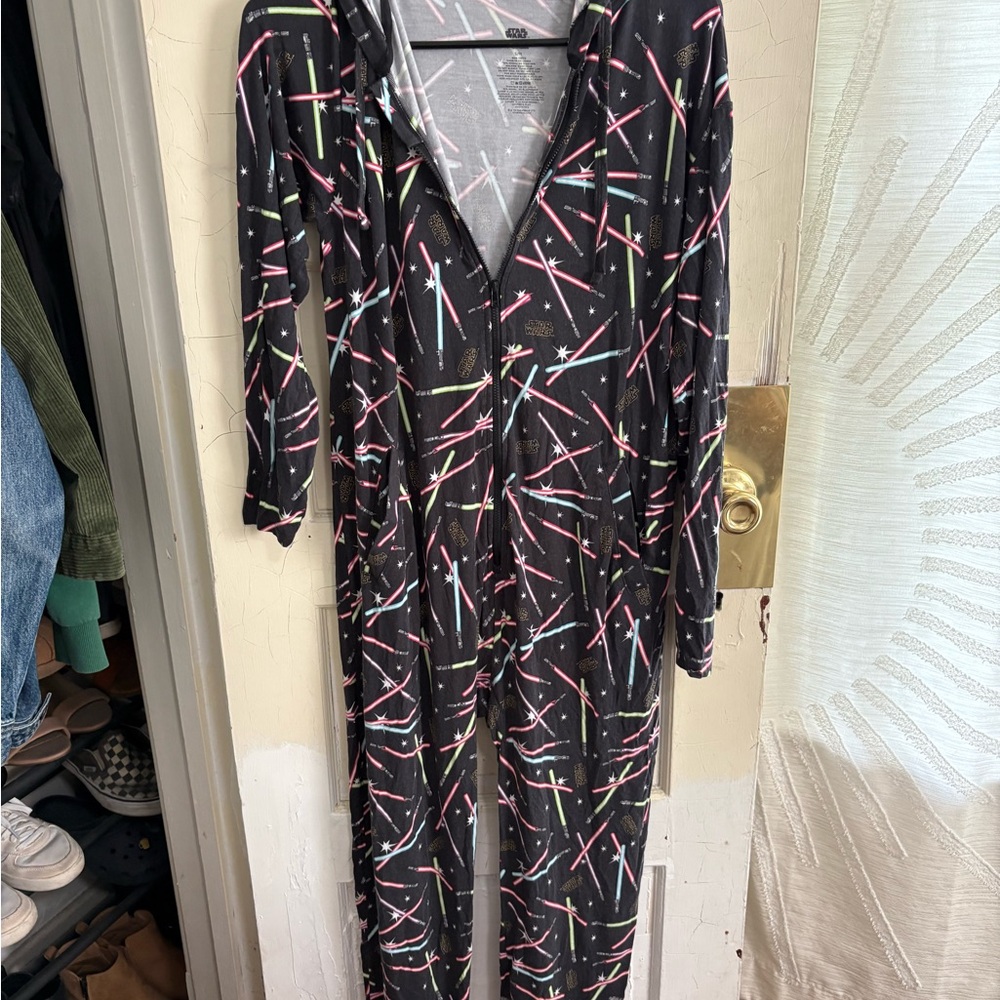 MeUndies Star Wars Lightsaber Print Adult Onesie